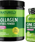 Naturelo One Daily Multivitamin For Women 50+ (Iron) 60 Count And Collagen Peptide Powder 45 Servings