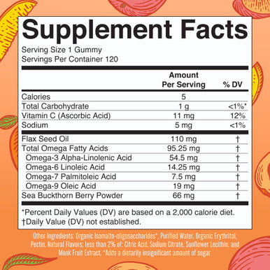 MaryRuth Organics Omega 3 6 7 9 120 Gummies