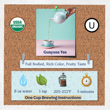 Fermentaholics Usda Organic Loose-Leaf Guayusa Tea - Perfect For Homebrewing Kombucha Hot Tea And Iced Tea - Ou her Premium Taste Aroma And Flavor