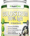 Colostrum - 1000mg - 120 Capsules - 30% IgG - Non-GMO US Dairy - First Milking Bovine Colostrum - Low Heat Processed - Great for GI Tract Health - Immune Support - Bone and Muscle Health
