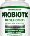 Probiotic 40 Billion CFU Shelf Stable with Prebiotics and Acidophilus Stable Potency Until Expiration Time Delay Release Probiotics Arazo Nutrition