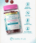 Carlyle Collagen Gummies | 60 Count | Multi Collagen Complex | Beauty Formula Supplement | Mixed Berry Flavor | Non-Gmo, Gluten