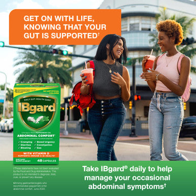 IBgard Daily Gut Health Support with Vitamin D 48 Caplets