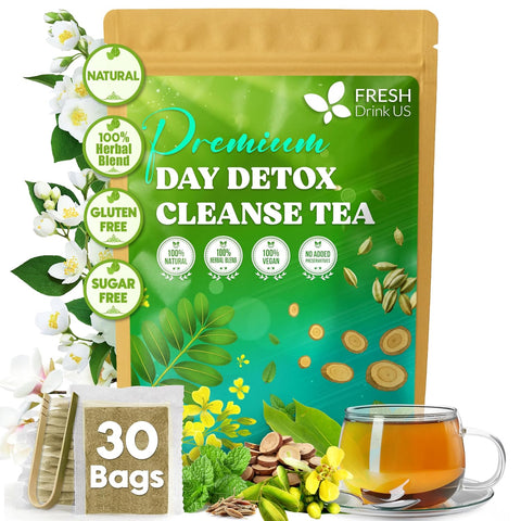 FreshDrinkUS, Premium 75 Mulberry Leaf Tea Bags, 100% Natural & Pure from Mulberry Leaves. Loose Leaf Herbal Tea. Made with Natural Material Tea Bags. No Sugar, No Caffeine, No Gluten, Vegan.