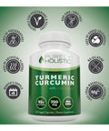 Purely Holistic Vitamin C 1000Mg + Organic Turmeric Curcumin 700Mg & Bioperine - 365 + 120 Capsules - Vegan Bundle - With Rosehip & Acerola Cherry - Made In Usa