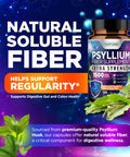 Built Nature Psyllium Husk Capsules 1500Mg - Fiber Supplement - Natural Soluble Fiber Pills With Psyllium Husk Powder - Supports Digestive Gut And Colon Health - Non-Gmo, Gluten-Free, Vegan - 120 Capsules