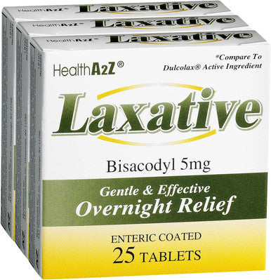 HealthA2Z Laxative Bisacodyl 5mg Gentle and Fast Overnight Relief for Constipation