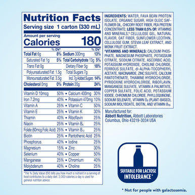 Ensure 100% Plant-Based Vegan Protein Nutrition Shakes With 20G Fava Bean And Pea Protein Vanilla 11 Fl Oz (Pack Of 12)