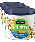 PLANTERS NUT-RITION Heart Healthy Mixed Nuts, Plant Based Protein, 9.75 Oz | Nuts: Peanuts, Almonds, Pistachios, Pecans, Hazelnuts, Walnuts. Canister. Snacks for Adults. Healthy Snacks