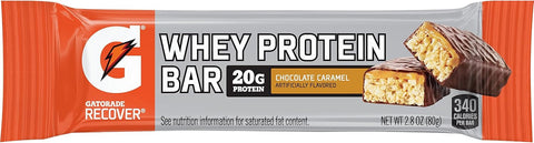 Gatorade Recover Chocolate Caramel Whey Protein Bar, 2.8 Ounce