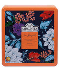 Ahmad Tea Floral Tea Tin Orange Caddy 32 Tea Bags Our Most Popular Teas Black and Green Tea Assortment