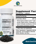 Amazing Herbs Whole Spectrum Black Seed Gold - Black Cumin Seed With Goldenseal & Ecea, Gluten-Free & Non-Gmo, Immune Support, Promotes Health & Wellness - 60 Count