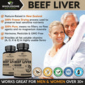 Wholesome Wellness Grass Fed Desiccated Beef Liver Capsules (180 Pills, 750mg Each) - Natural Iron, Vitamin A, B12 for Energy - Humanely Pasture Raised Undefatted in New Zealand Without Hormones or Chemicals