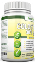 Colostrum - 1000mg - 120 Capsules - 30% IgG - Non-GMO US Dairy - First Milking Bovine Colostrum - Low Heat Processed - Great for GI Tract Health - Immune Support - Bone and Muscle Health