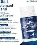 Glp-1 Activate Probiotic Supplement - 2 Billion Afu Probiotics & Prebiotics For Men Women Gut Health - Oral Glp 1 Digestive Enzymes Activator With Clostridium Butyricum Bifidobacterium