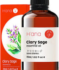 Hana Clary Sage Essential Oil - Promotes Sweeter Sleep and Soothes Cramps - For Better Moods Everyday - 100 Pure Therapeutic Grade For Aromatherapy and Topical Use - 30ml