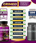 Grimed Elderberry 21,900Mg - X15 Power With Zinc, Vitamin C, Quercetin, Bromelain - Immune Booster, Anti-Aging Properties - Made In Usa (150 Count (Pack Of 1))