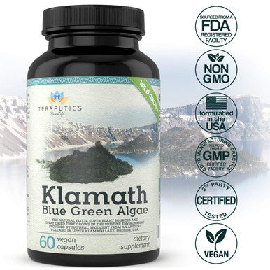 Premium Klamath Lake Blue Green Algae - More Powerful Than Spirulina And Chlorella Supplements | Pure Chlorophyll Rich Superfood