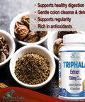 YUMMYVITE Triphala Capsules - Combination Of Amla, Harada (Haritaki) & Bahera (Bibhitaki) - Digestion & Colon Support, Immune System Support - 60 Capsules