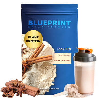 Blueprint Bryan Johnson Hemp Protein - 27G Plant Protein - Chai (15 Servings)