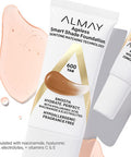 Anti-Aging Foundation by Almay, Smart Shade Face Makeup with Hyaluronic Acid, Niacinamide, Vitamin C & E, Hypoallergenic-Fragrance Free, 800 Deep, 1 Fl Oz (Pack of 1)