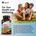 New Leaf Products Multivitamins for Children Kids Sugar Multivitamin Gummies Two Months Plus Zinc 16 Essential Vitamins A B3 B5 B6 B7 B9 B12 C D E with Minerals Gluten- Vegan Halal Multivits for Kids