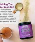 Barlean'S Stomach Repair Gut Health Powder Supplement Fiber And Digestive Support Supplements Blend For Detox And Cleanse Vanilla Chai Drink Mix 6.35 Oz