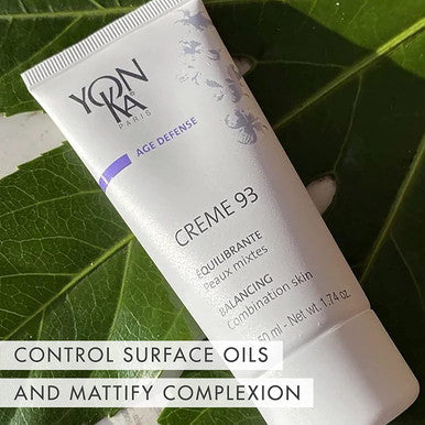 Yon-Ka Creme 93 Mattifying Moisturizer (50ml) Balancing Facial Cream for Combination Skin, Balance Oily Complexion with Vitamins A,C and E, Paraben-Free