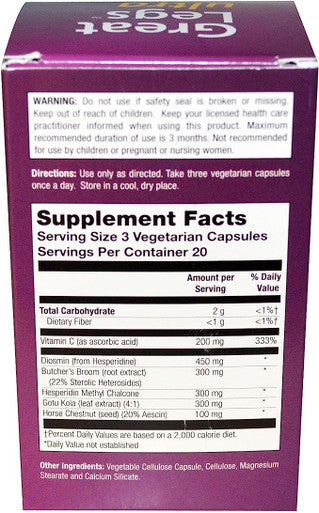 Great Legs Vein Formula 60 caps By Natural Balance (Formerly known as Trimedica)