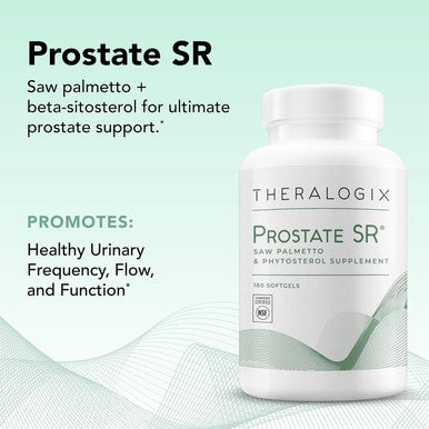 Theralogix Prostate SR Saw Palmetto & Beta-Sitosterol Supplement - Supports Healthy Urinary Tract Function in Men - 90-Day Supply - NSF - 180 Softgels