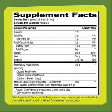 Biochem 100 Organic Plant Protein Vanilla Flavor 24.4 oz