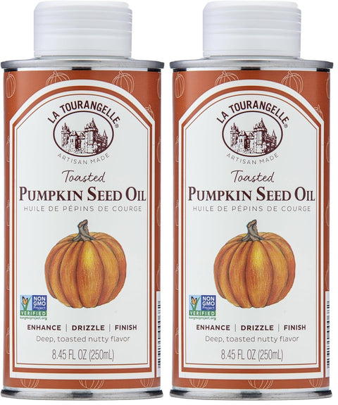La Tourangelle, Toasted Pumpkin Seed Oil, Great for Cooking, Salad Dressings, Pastas, and Spreads, Health and Beauty Oil, 8.45 Fl Oz