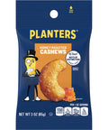PLANTERS Deluxe Honey Roasted Whole Cashews, Party Snacks, Plant-based Protein, 2 oz Bags (Pack of 15)