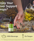 Herbamama Liver Support Tincture - Vegan Liver Detox Liquid Drops With Milk Thistle Dandelion Root & Chanca Piedra - Non-Gmo Alcohol & Sugar- Liquid Cleanse Supplement 42-Day Supply