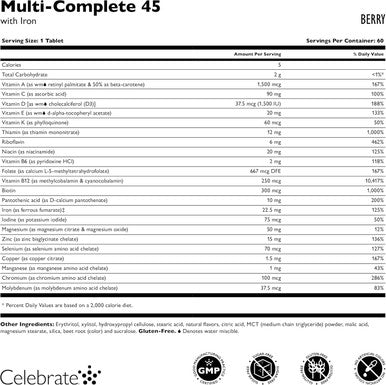 Celebrate Vitamins Multi-Complete Chewables, 45Mg Iron ÃƒÂ¢Ã¢â€šÂ¬Ã¢â‚¬Å“ Daily Bariatric Multivitamin For Sleeve Gastrectomy And Gastric Bypass Surgery Patients ÃƒÂ¢Ã¢â€šÂ¬Ã¢â‚¬Å“ Essential Vitamins & Minerals - Melon (60 Tablets)