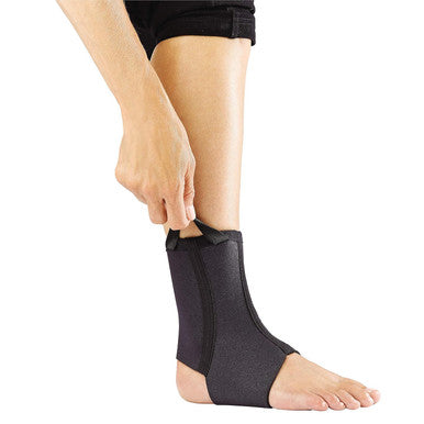 Curad Performance Series Ankle Support Designed for Active Seniors 50+ Large Easy to Grip Tabs & Loops for Easier Application Helps with Mild Sprains & Strains Size S/M