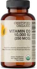 Futurebiotics Vitamin D3 10,000 IU (250 MCG) Supports a Healthy Immune Response, Helps Maintain Strong Bones and Muscles, 360 Organic Tablets