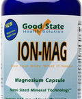 Good State Ion-Mag Ionic Magnesium Nano Sized Mineral Technology Supports Healthy Breathing & Cardiovascular Health 115 Mg Per Serving 60 Capsules