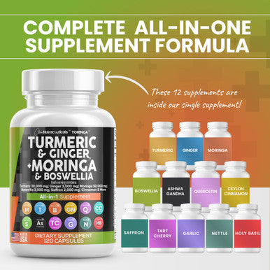 Turmeric Curcumin Ginger Moringa Boswellia Saffron Supplement