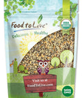 Food to Live Organic Chia, Flax, and Hemp Seeds Mix, 12 Ounces Ã¢â‚¬â€œ A Non-GMO Blend of Hemp Hearts, Whole Black Chia and Golden Flax Seeds, Vegan, Kosher, Bulk. Great for Smoothies, Shakes and Salads