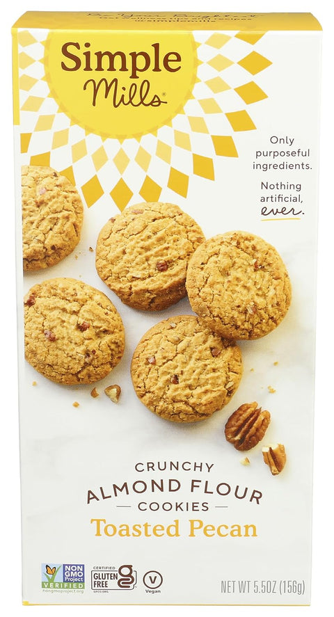 Simple Mills Almond Flour Chocolate Chip Cookies, Gluten Free and Delicious Crunchy Cookies, Organic Coconut Oil, Good for Snacks (Packaging May Vary)