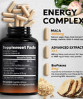 NUTRAHARMONY Maca Root For Men & Women - Energy & Stamina Support - 4000 Mg High Purity Natural Supplement - Made In Usa - Powered With Bioperine - Non-Gmo, Vegan - 60 Powder Capsules