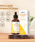 Heivy Liquid Vitamin D3 Drops |Bone And Immune Support | Natural Made Ingredients | Vitamin D3 Liquid 100 Mcg (4000 Iu) | Vegan | Gluten Free | Non-Gmo | 2 Fl Oz (60Ml)