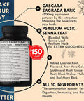 Dedicad 6550Mg Cascara Sagrada Capsules 5 Months Supply Combined 10 Herbs Senna, Psyllium Husk, Licorice, Flaxseed, Aloe Vera