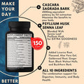 Dedicad 6550Mg Cascara Sagrada Capsules 5 Months Supply Combined 10 Herbs Senna, Psyllium Husk, Licorice, Flaxseed, Aloe Vera