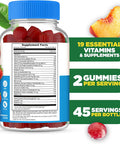 Lifeable Sugar Multivitamin For Men Gummies Vit A, C, D, E, B1, B2, Niacin, B5, B6, Folate, B12, Biotin, Iodine, Zinc, Chromium, Ginseng, Lycopene, Inositol Sugar Vitamins 90 Gummies