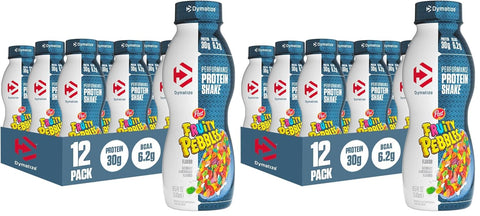 Dymatize Performance Protein Shake, Fruity Pebbles, 30g Protein, 6.1g BCAA for Muscle Recovery, No Added Sugar, Low Fat, 24 Vitamins & Minerals, Gluten-Free, Ready to Drink, On-the-Go Snack, 11.5 fl oz, 15 pack