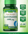Glucosamine Sulfate 3000mg | 60 Capsules | Triple Strength Supplement for Joint Health | Non-GMO, Gluten | by Nature's Truth