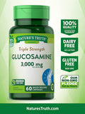 Glucosamine Sulfate 3000mg | 60 Capsules | Triple Strength Supplement for Joint Health | Non-GMO, Gluten | by Nature's Truth