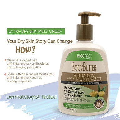 BioCare Labs Moisturizing Body Butter - Body Cream With Natural Shea Butter, Olive Oil, and Vitamin E - Instantly Penetrates and Deeply Renews Skin - Lotion Designed For Dry Skin